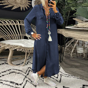 Vestido Denim Urbano: Comodidad Casual con un Toque Bohemio