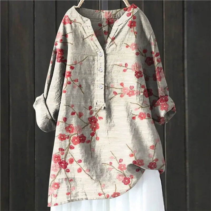 Marga™ - Casual blouse with floral print