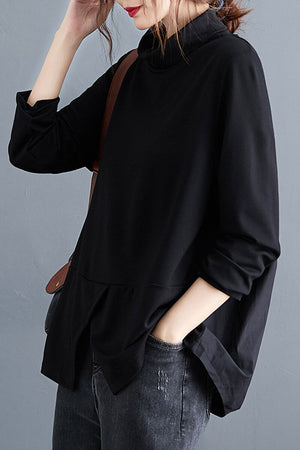 Blusa de oficina con cuello alto